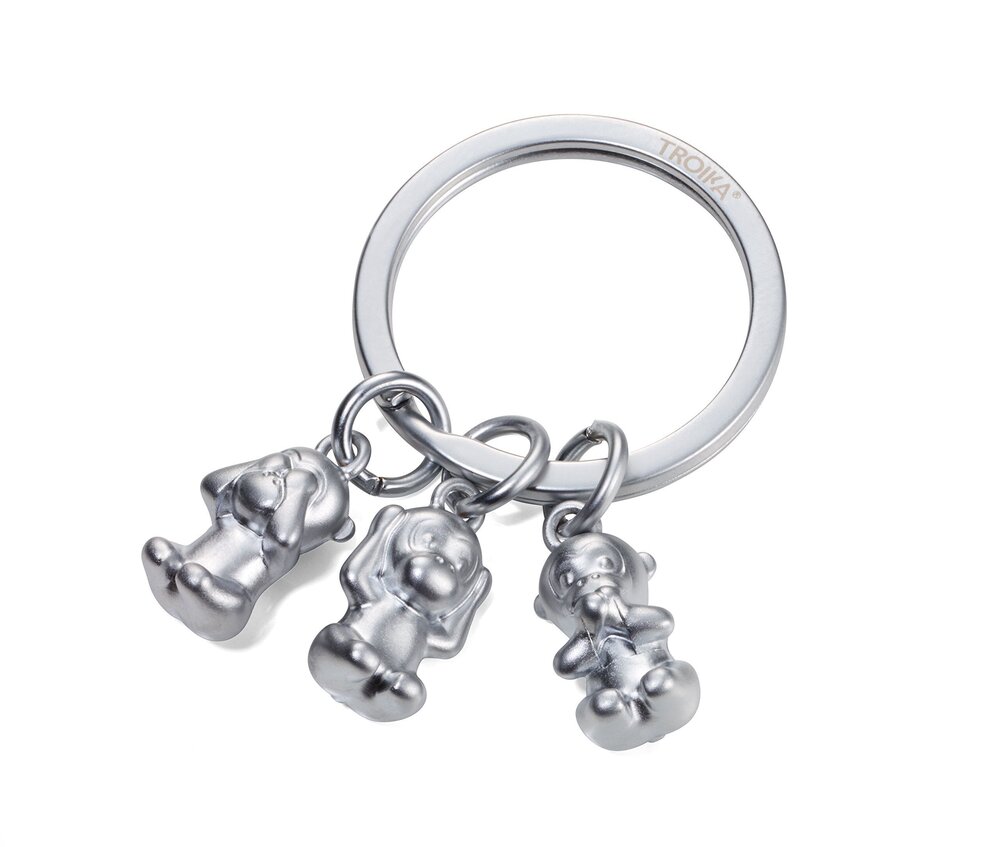 1897 THREE MONKEYS – KR17-18/MA – Keyring – emoji monkey – 3 monkeys – See